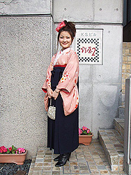 卒業式ハカマご着用のお客様です