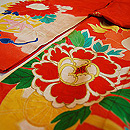 菊花檜扇文様祝い着