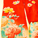 チューリップ芍薬文様祝い着