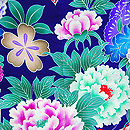 手毬に牡丹花手描き友禅祝い着