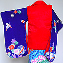 手毬に牡丹花手描き友禅祝い着