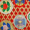 橘に宝尽くし文丸帯