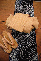 「麻の半幅帯」