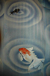 おもちゃ尽くし錦紗縮緬祝い着