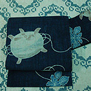 枠糸巻に八つ手図名古屋帯