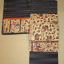 横段紬とバティック名古屋帯