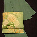 絽鮫江戸小紋にバラの図絽縮緬名古屋帯