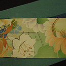 絽鮫江戸小紋にバラの図絽縮緬名古屋帯