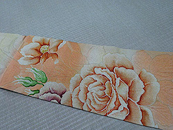 薔薇模様の織帯