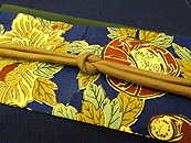 牡丹にダルマ文様名古屋帯