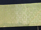 更紗グリーンとゴールドサリー帯