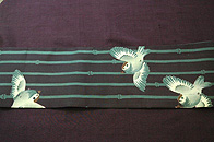 竹に雀染名古屋帯