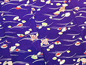 波に貝模様絽小紋