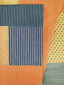 160亀甲綿薩摩単衣に唐䙁接ぎ名古屋帯