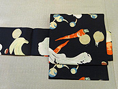 秋の味覚染名古屋帯