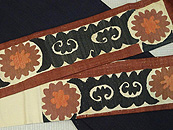 微塵格子にアンティークスザニ名古屋帯