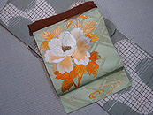 牡丹刺繍名古屋帯