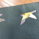 枝桜と鳥達の図刺繍名古屋帯