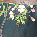 枝桜と鳥達の図刺繍名古屋帯