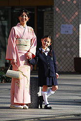 記念の日に着物姿