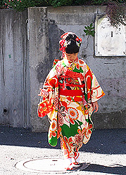 レトロな着物で七五三♪