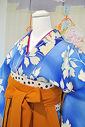 芍薬文様ぼかし小紋