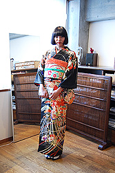 訪問着で謝恩会♪