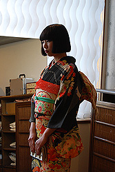 訪問着で謝恩会♪