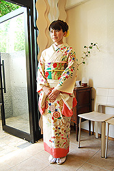 ブーケのきものでご参列