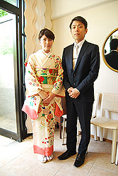 ブーケのきものでご参列