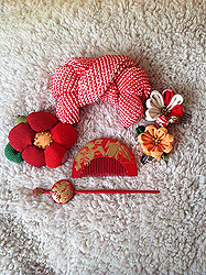 母から娘へ…手作りの髪飾り