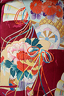 華麗檜扇尽くし錦紗振袖