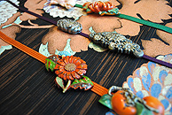 帯留で秋らしさをプラス