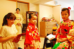 七五三のお着付け風景