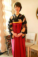 刺繍半衿をコーディネート