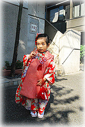 レトロな菊尽くしの着物で七五三！