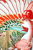 鳳凰に松文様黒振袖