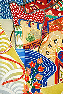 檜扇に七宝繋花薬文振袖