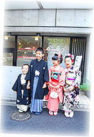 家族皆で着物の七五三