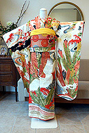 No.122 松に鶴の図振袖