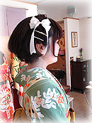 可愛いリボンの髪飾り