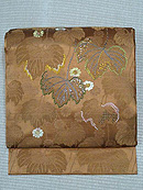 菊紋に刺繍名古屋帯