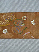 菊紋に刺繍名古屋帯