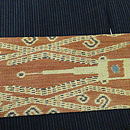 縞結城紬にインドネシア カリマンタンイカット帯