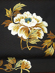 牡丹刺繍帯