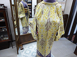 ウズベキスタン・アドラス羽織（イエロー）