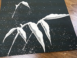 雪中雀名古屋帯