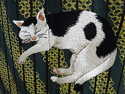 眠りネコちゃんの付下