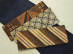 ジャワ更紗(バティック)の半巾帯