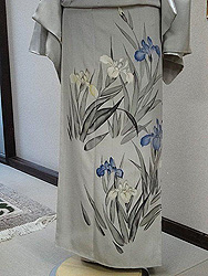 藤と杜若訪問着